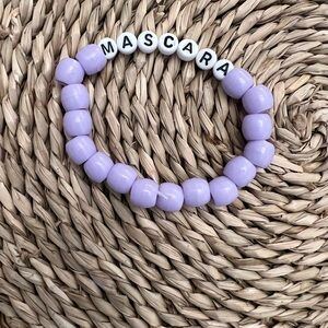 Lavender Beaded Bracelet with Custom Lettering